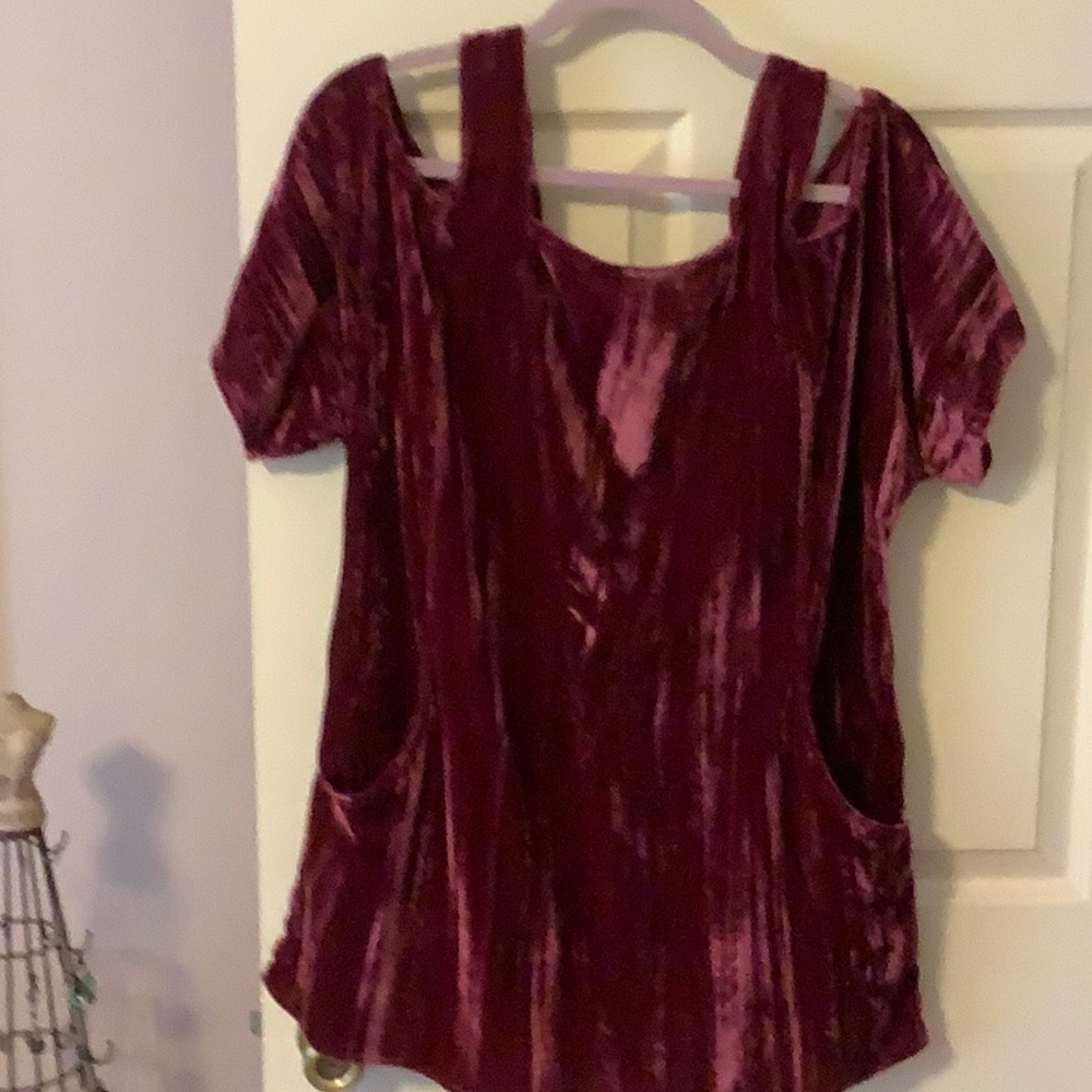 Ruby Red Off the shoulder Top